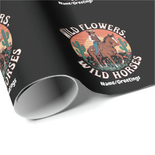 Wild Flowers & Wild Horses A Stunning Tribute Wrapping Paper