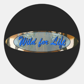 Wild for Life Logo Classic Round Sticker