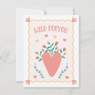 "Wild For You" Valentine's Day Card