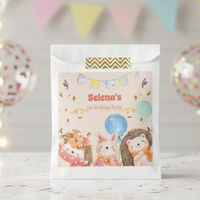 Wild forest animals kids Birthday Favour Bag (Creator Uploaded)