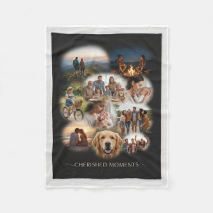 Wild Forest Animals Night Nature Fleece Blanket