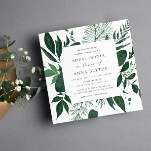 Wild Forest Bridal Shower Invitation   Square
