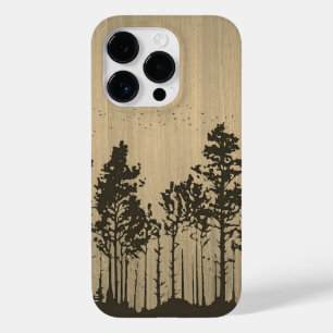 Wild forest - Engraved wood - Wooden Case-Mate iPhone 14 Pro Case
