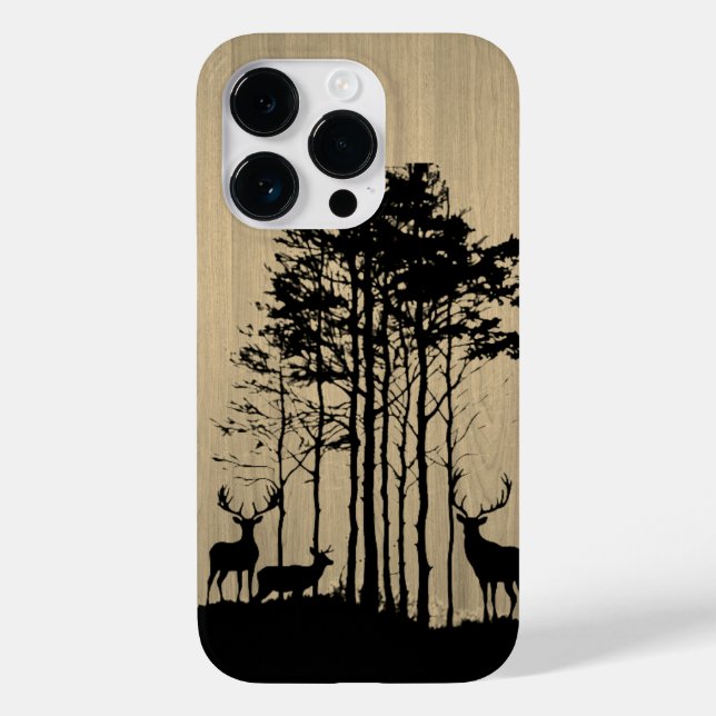 Wild forest - Engraved wood - Wooden Case-Mate iPhone Case (Back)