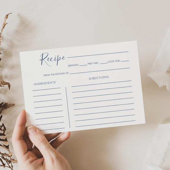 Wild Forest Floral Bridal Shower Recipe Card (Creator Uploaded)