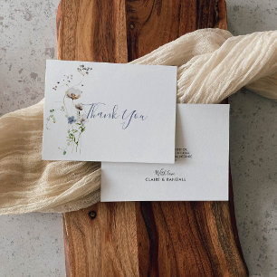 Wild Forest Floral Wedding Thank You Card
