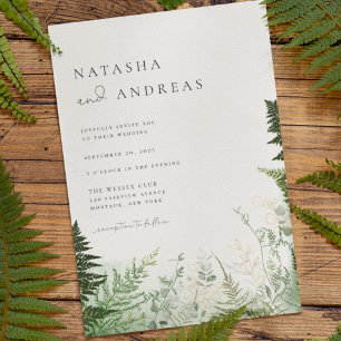 Wild Forest Foliage Wedding Invitation