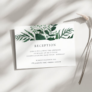 Wild Forest Green Botanical Enclosure Card
