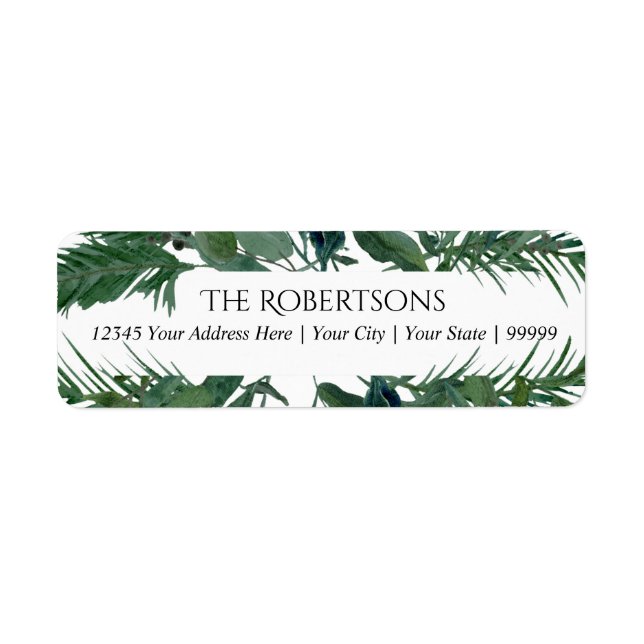Wild Forest Leaf Leaves Wedding | Return Address Label (Front)