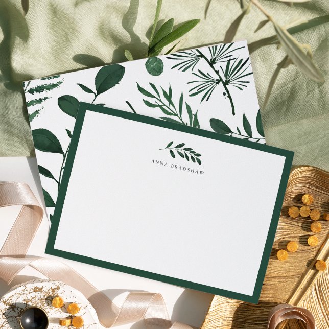 Wild Forest Personalised Stationery Flat Card (Creator Uploaded)