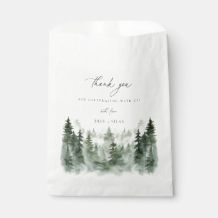 Wild Forest Pines Wedding Thank You Favour Bag