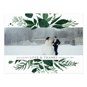 Wild Forest | Wedding Photo Thank You Postcard