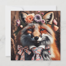 Wild fox wearing a tie cute