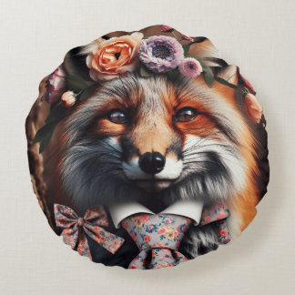 Wild fox wearing a tie cute pillow