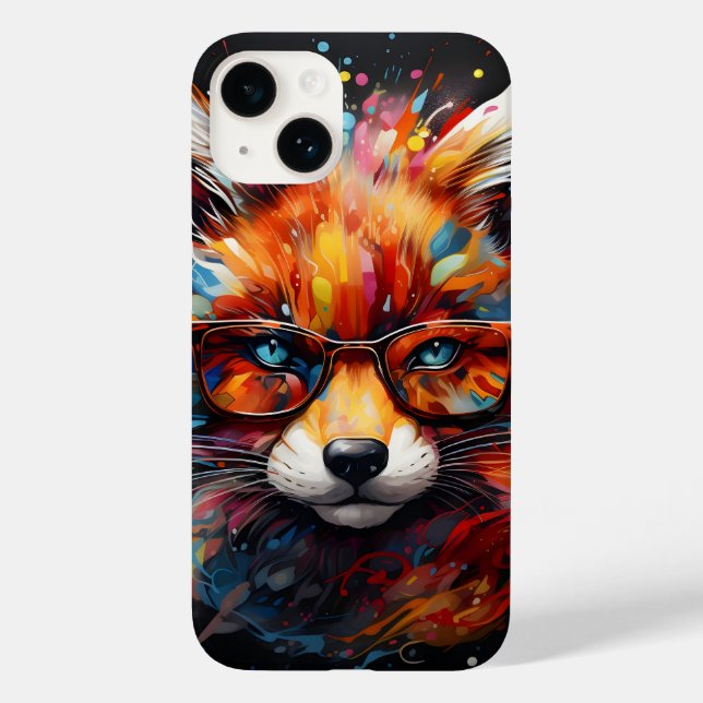 Wild Free Abstract Pop Fox  Case-Mate iPhone Case (Back)