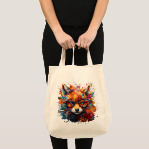 Wild Free Abstract Pop Fox Tote Bag