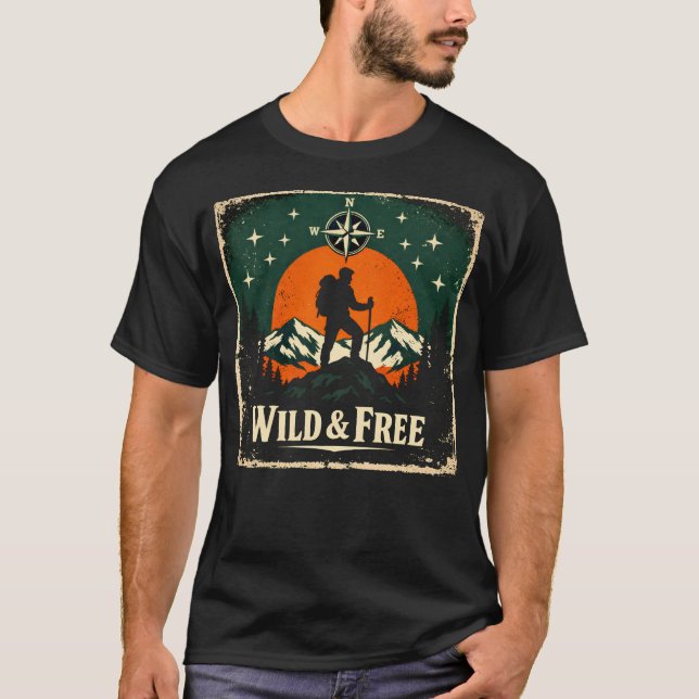 Wild & Free – Outdoor Freedom Nature Spirit Tee (Front)