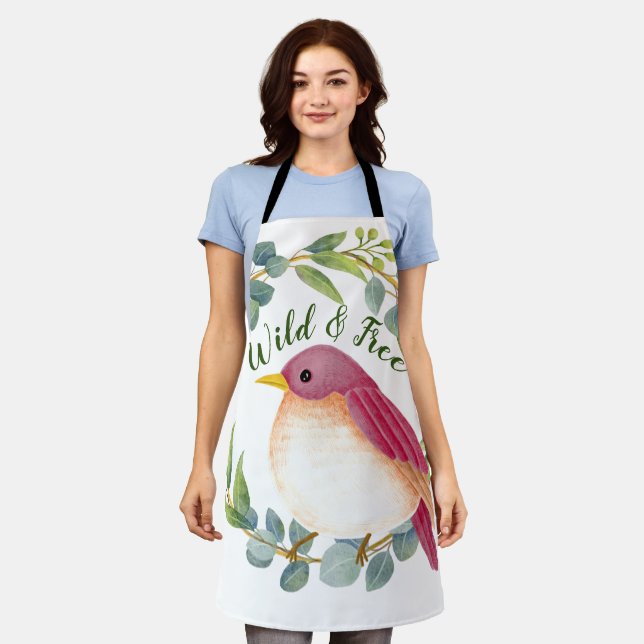 Wild & Free Song Bird  Apron (Worn)