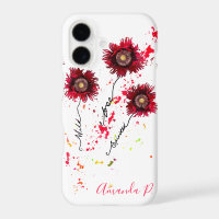 Wild Free Spirited paint splatter poppies