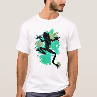 Wild Frog in Aquarela-Natural Art in Tones T-Shirt