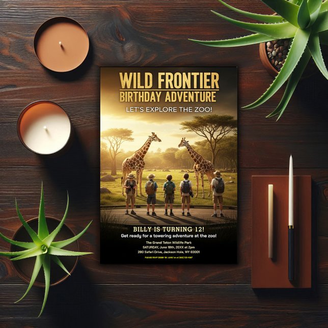 Wild Frontier Zoo Birthday Party Invitation (Creator Uploaded)
