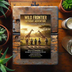 Wild Frontier Zoo Birthday Party Postcard