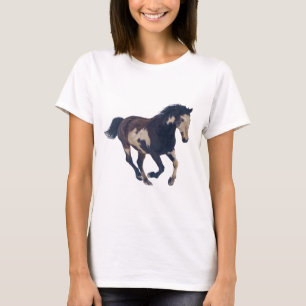 Wild Galloping Pinto American Paint Horse T-Shirt