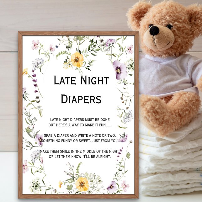 Wild garden blooms Late Night Diaper Sign  (Creator Uploaded)