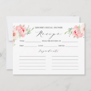 Wild Garden Dahlia  Bridal Shower game RECIPE