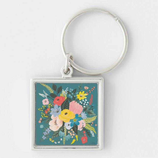 Wild Garden Flowers Key Ring (Front)