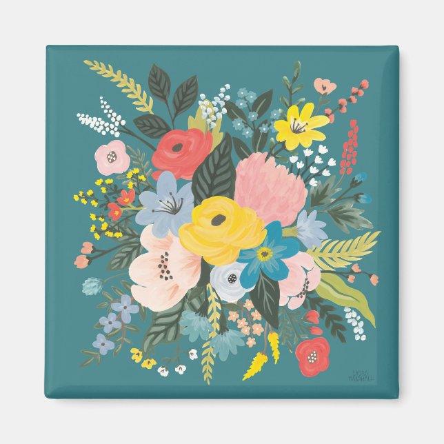 Wild Garden Flowers Magnet (Front)