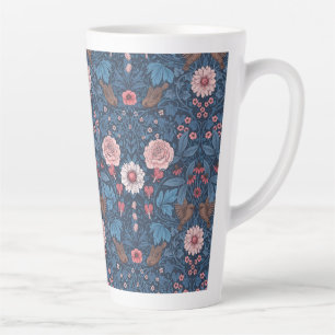 Wild garden in blue latte mug