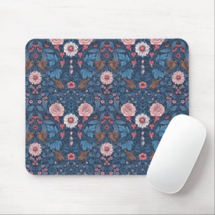 Wild garden in blue mouse pad