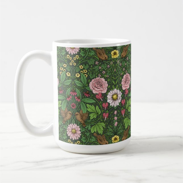 Wild garden in green coffee mug (Left)