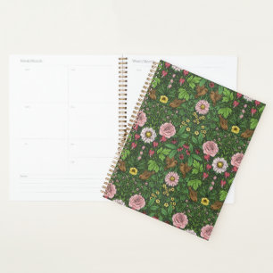 Wild garden in green planner