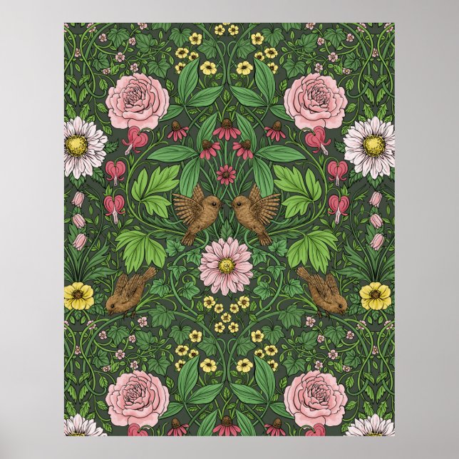Wild garden in green poster (Front)