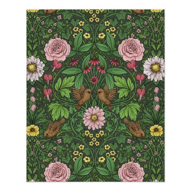 Wild garden in green poster (Front)