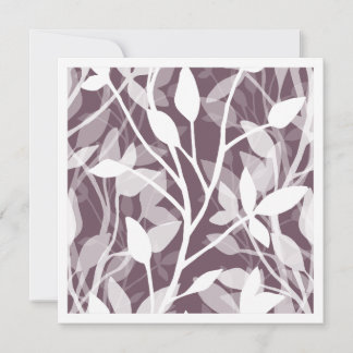 Wild Garden Mist white botanical foliage plum Card