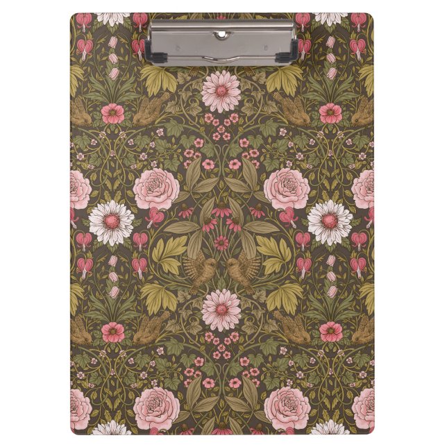Wild garden on coffee brown clipboard (Front)