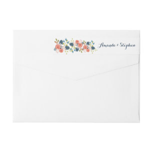 Wild Garden Wedding Floral Wraparound Label