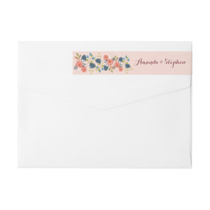 Wild Garden Wedding Floral Wraparound Label