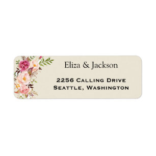 Wild Garden Wedding Return Address Label
