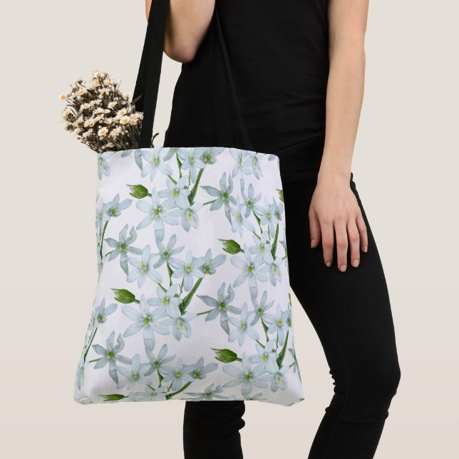 Wild Garlic Flowers Cust. Tote Bag (Close Up)