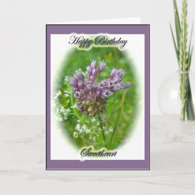 Wild Garlic Sweetheart Birthday Card (Front)