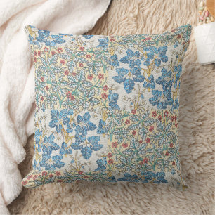 Wild Geranium,Art Nouveau Flowers Botanical Cushion