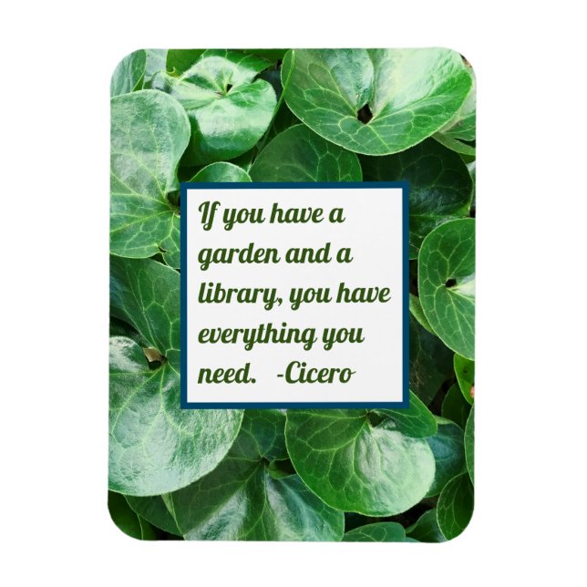 Wild Ginger Green Leaves Garden Lover Quote Magnet (Vertical)