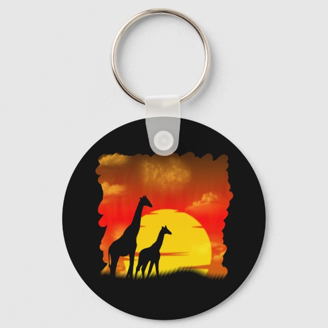 Wild Giraffe Keychain (Front)