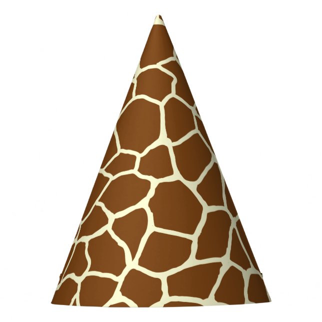 Wild Giraffe Pattern Animal Print Party Hat (Front)