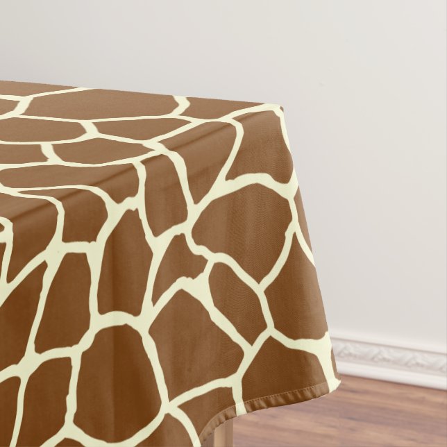 Wild Giraffe Pattern Animal Print Tablecloth (In Situ)