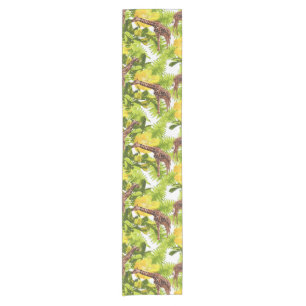 Wild Giraffes Pattern Short Table Runner